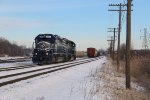 LSRC 6305 & 6304 back down toward the outbound train for Wixom